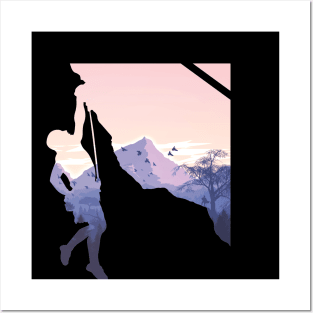 Mountain climber Posters and Art